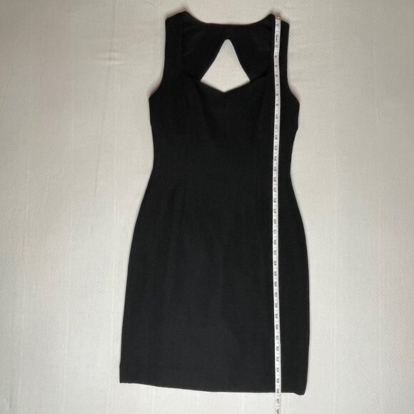Banana Republic Black Sheath Dress with Back Cutout & Gold Zipper | Size 4 - Picture 6 of 8
